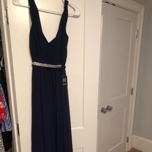 Women’s New Express Floor Length Navy Dress